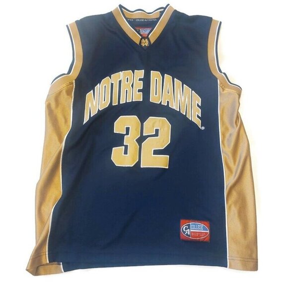 CA College Authentics Other - Vintage CA College Authentics Notre Dame Basketball Jersey Mens Size M #32 Blue